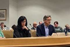 Steve Jorissen of the Green Team testifying in support of Senator Heather Gustafson’s bill to minimize food waste