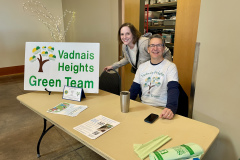 VH City Council member Katherine Doll Kanne at the Green Team table