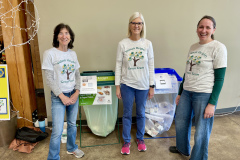 Green Team members help the Lions Club Waffle Breakfast go waste free